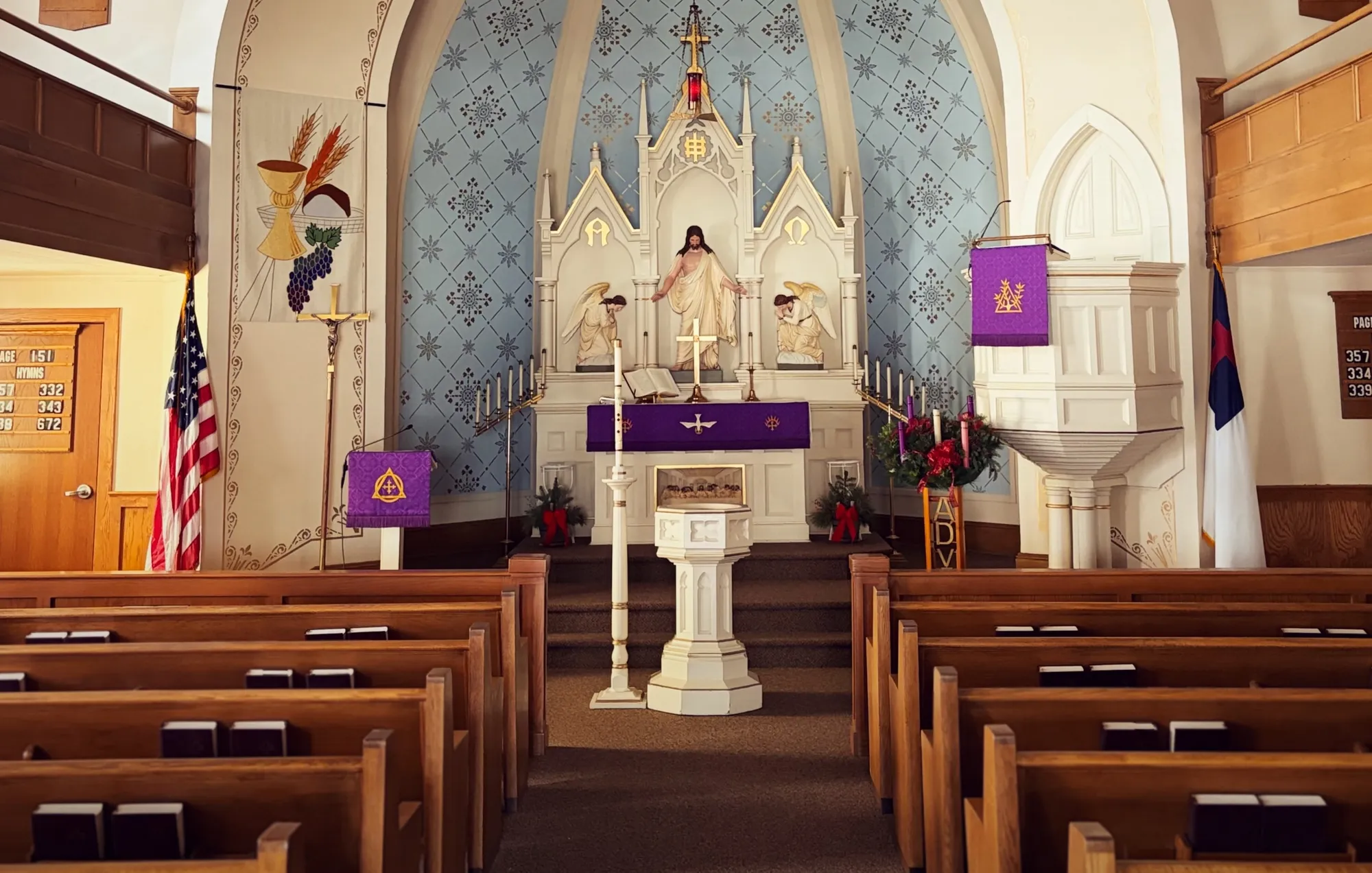 Immanuel Lutheran Church at sunrise